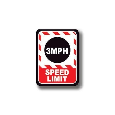 Ergomat 36in x 27in RECTANGLE SIGNS - 3MPH Speed Limit DSV-SIGN 972 #0404 -UEN